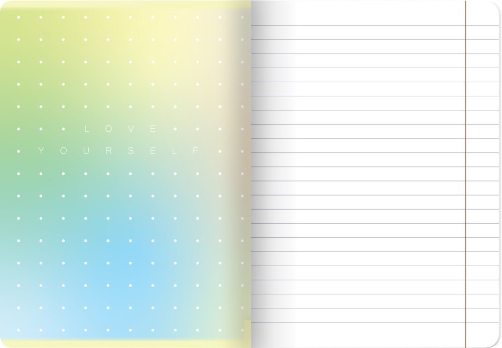 TOP 2000 CITY/GRADIENT NOTEBOOK, A5 96 RULED SHEETS WITH HAMELIN MARGIN